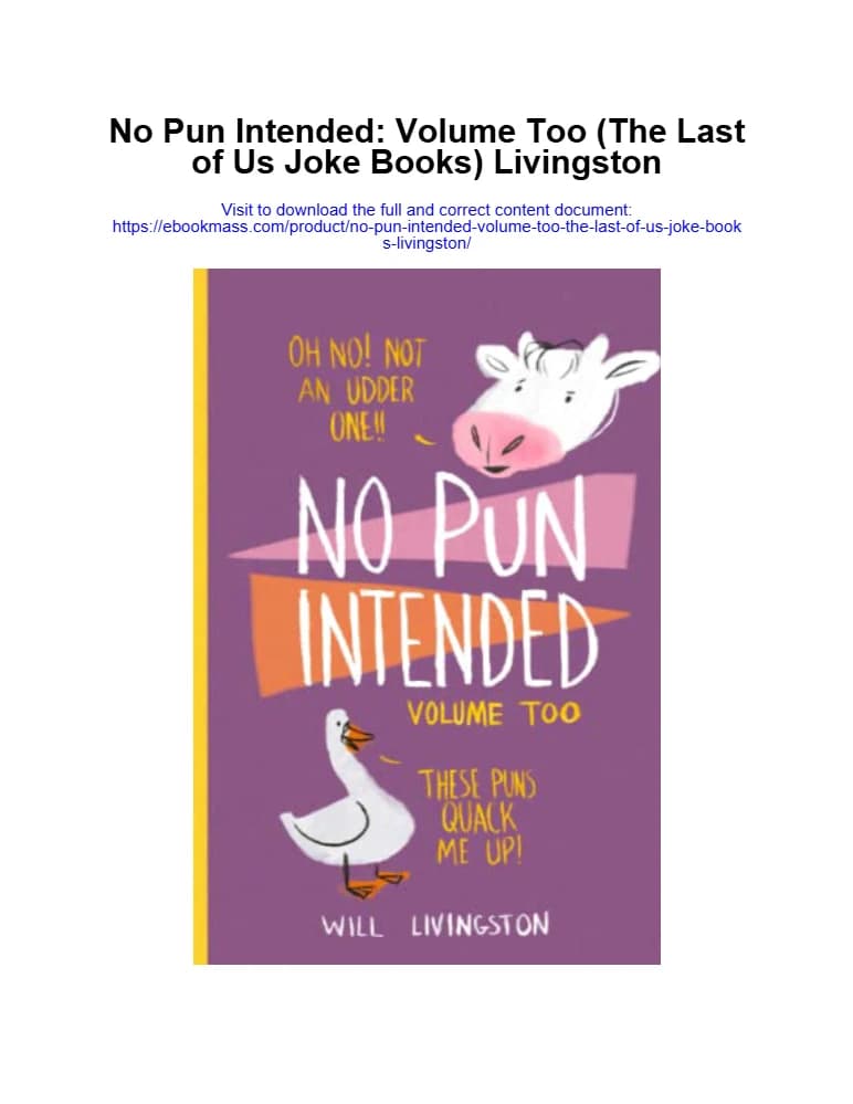 کتاب No Pun Intended: Volume Two (شوخی بی‌منظور، جلد دوم) نسخه انگلیسی PDF | لیوینگستون