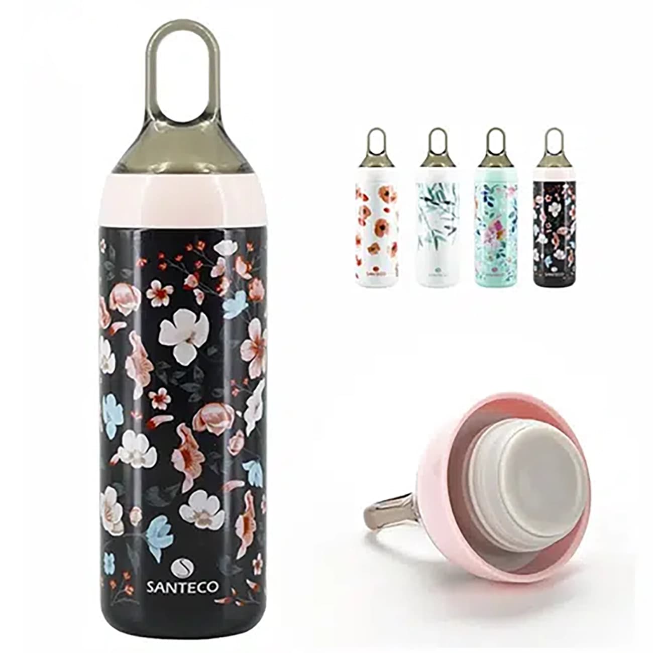 بطری آب دوجداره سانتکو مدل HC-500-8-A ظرفیت 500ml مناسب نوشیدنی گرم و سرد