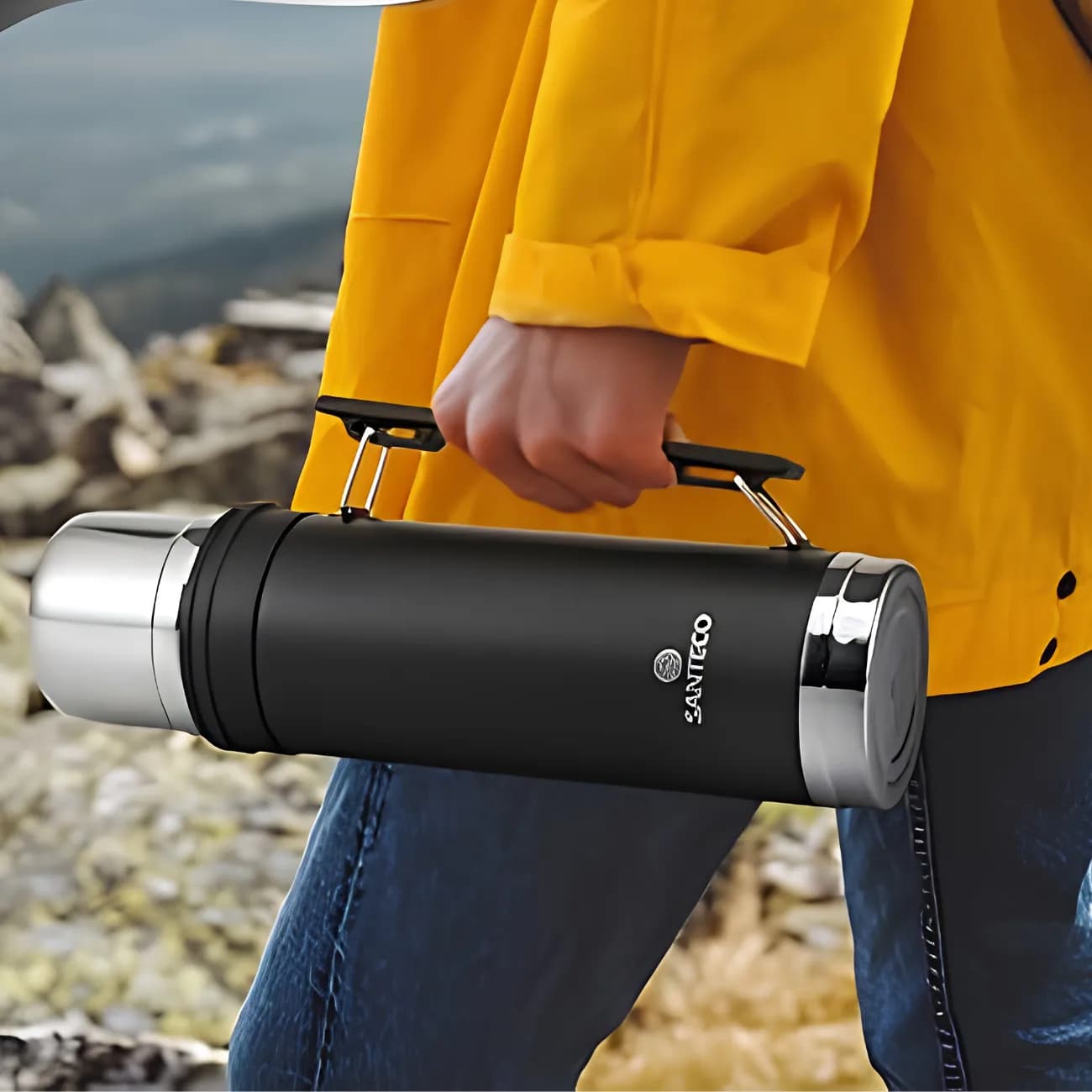 فلاسک دوجداره سانتکو SANTECO مدل HY-1000-16 ظرفیت 1 لیتر — تصویر ۲