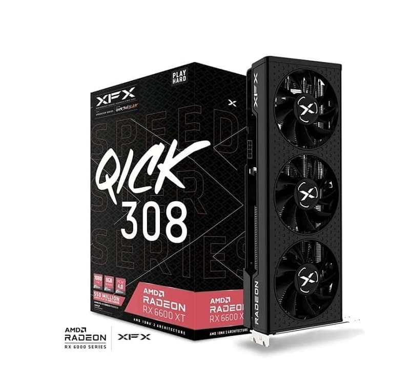 کارت گرافیک استوک ایکس اف ایکس QICK 308 RX 6600 ظرفیت 8 گیگابایت