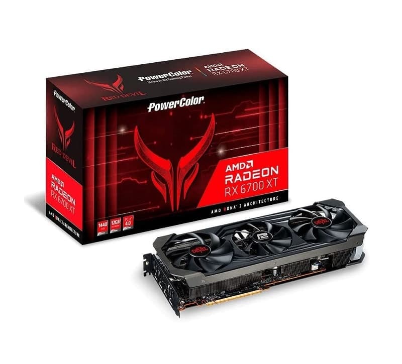 کارت گرافیک استوک پاورکالر Red Devil RX 6700 XT ظرفیت 12 گیگابایت