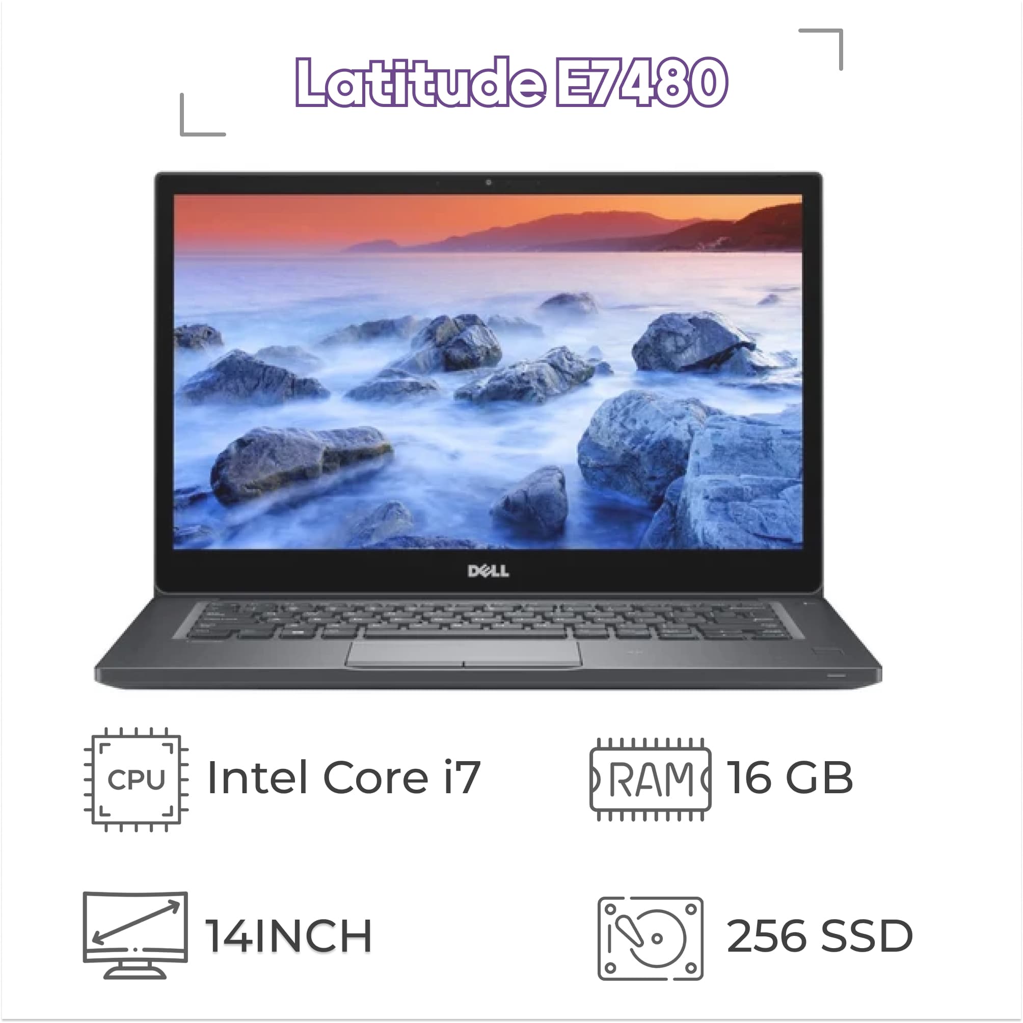 لپ تاپ استوک Latitude E7480 پردازنده i7 نسل 7