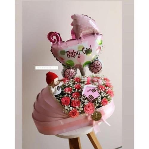 ارسال دسته گل برای نوزاد دختر در بیمارستان 4839