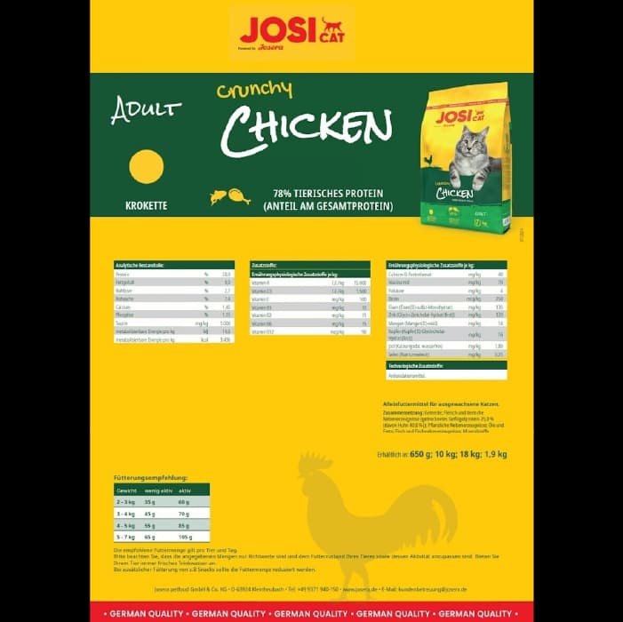 غذای خشک گربه بالغ جوسی کت طعم مرغ وزن 10 کیلوگرم Josicat Chicken — تصویر ۶