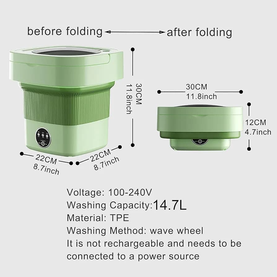مینی لباسشویی مسافرتی تاشو -Folding washing machin — تصویر ۵