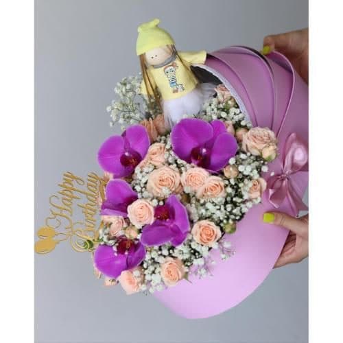 ارسال دسته گل برای نوزاد دختر یک روزه 4712