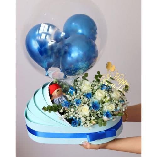 ارسال دسته گل برای نوزاد پسر یک روزه 4711