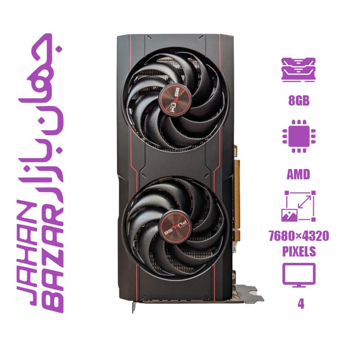 کارت گرافیک استوک سافایر PULSE AMD Radeon RX 6600 XT ظرفیت 8 گیگابایت