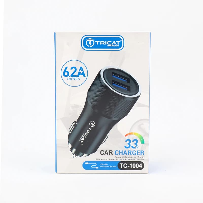 شارژر فندکی فست شارژ 33 وات تریکت TRICAT TC-1004 — تصویر ۶