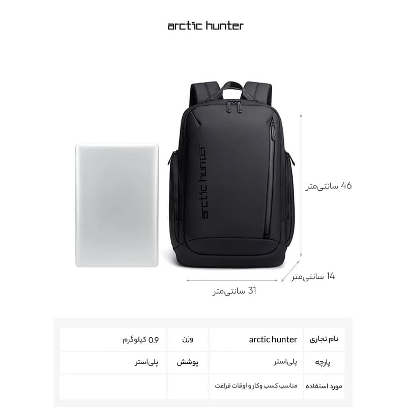 کوله لپ تاپ کپی ARCTIC HUNTER کد 1087 — تصویر ۵