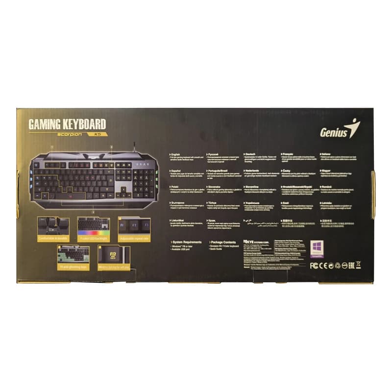 کیبورد سیم دار گیمینگ جنیوس GENIUS K5 — تصویر ۶