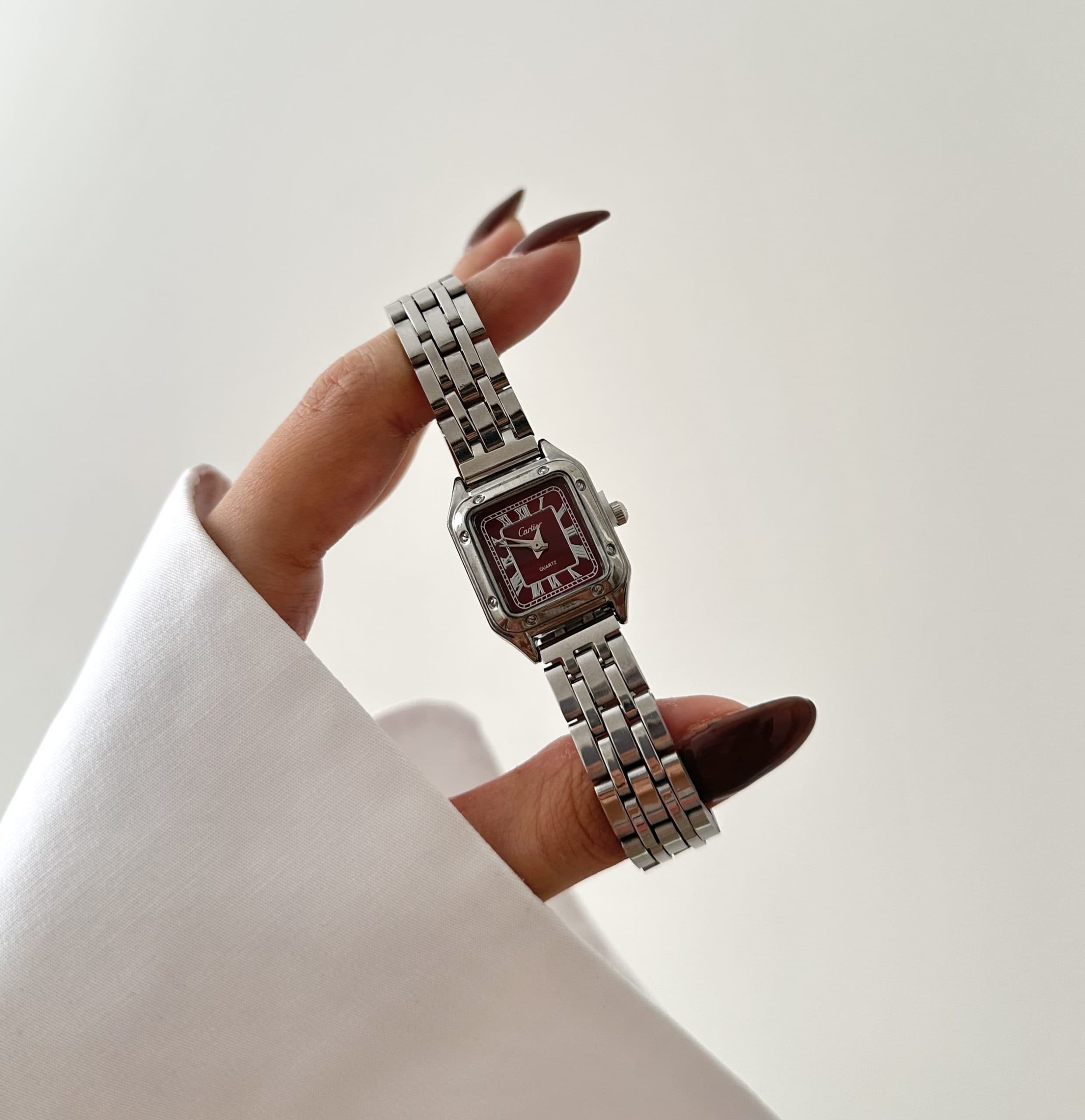 ساعت کارتیه کپی بند حصیری
