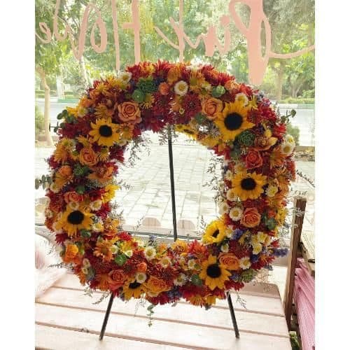 تاج گل از گل فروشی کوچه فرشته تهران t2622