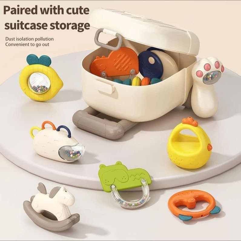 ست دندانگیر و جغجغه چمدانی Baby Rattle — تصویر ۲