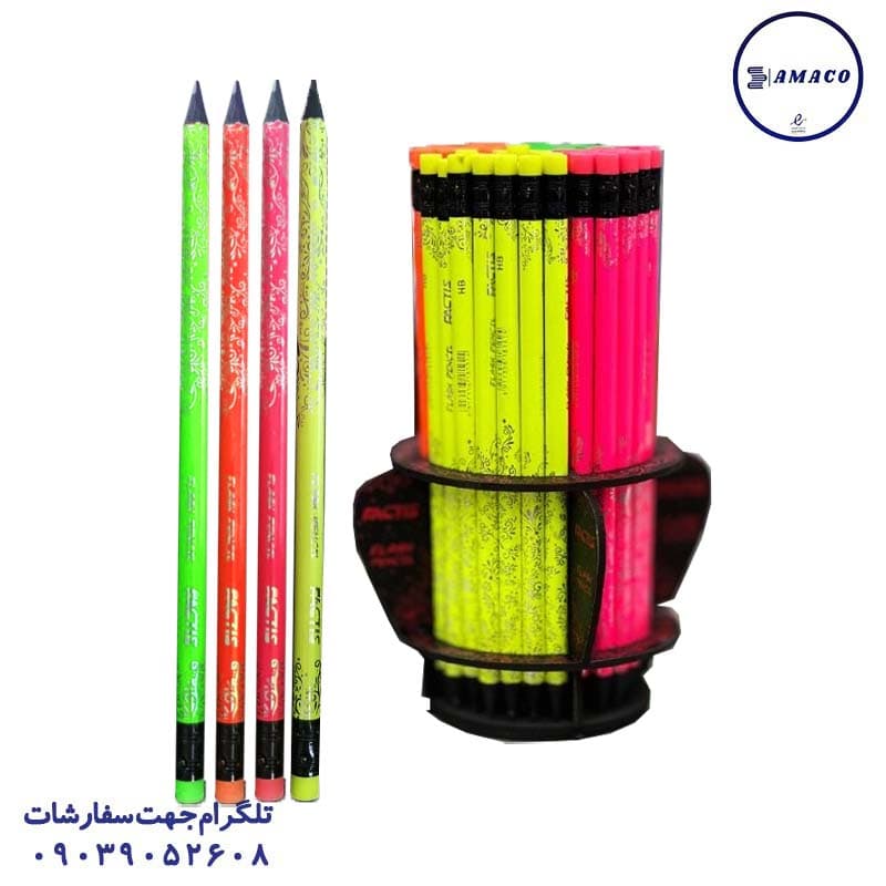 فکتیس – مداد مشکی فلش پاکن دار چوب مشکی