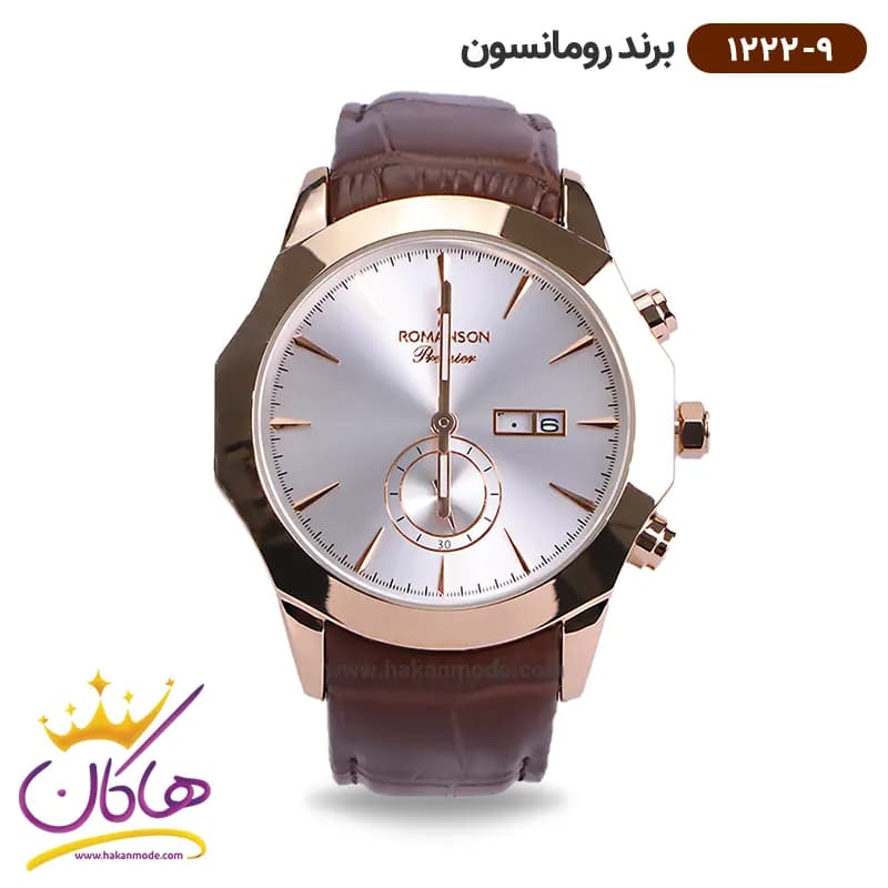 ساعت رومانسون مردانه بند چرمی 1222/9