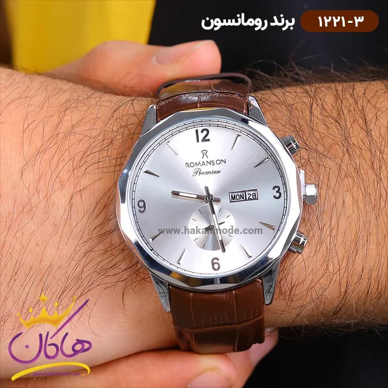 ساعت رومانسون مردانه بند چرمی 1221/3 — تصویر ۲