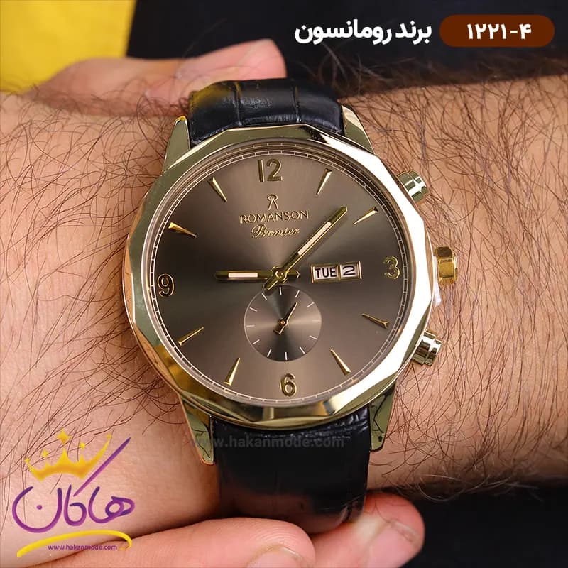 ساعت رومانسون مردانه بند چرمی 1221/4 — تصویر ۲