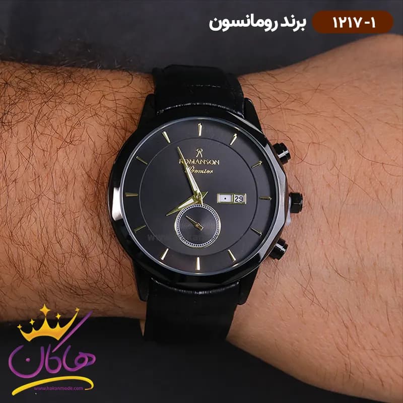 ساعت رومانسون مردانه بند چرمی 1217/1 — تصویر ۲