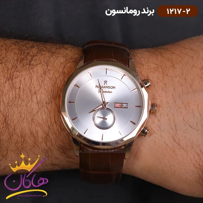 ساعت رومانسون مردانه بند چرمی 1217/2 — تصویر ۲