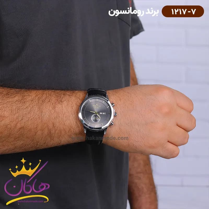 ساعت رومانسون مردانه بند چرمی 1217/7 — تصویر ۴