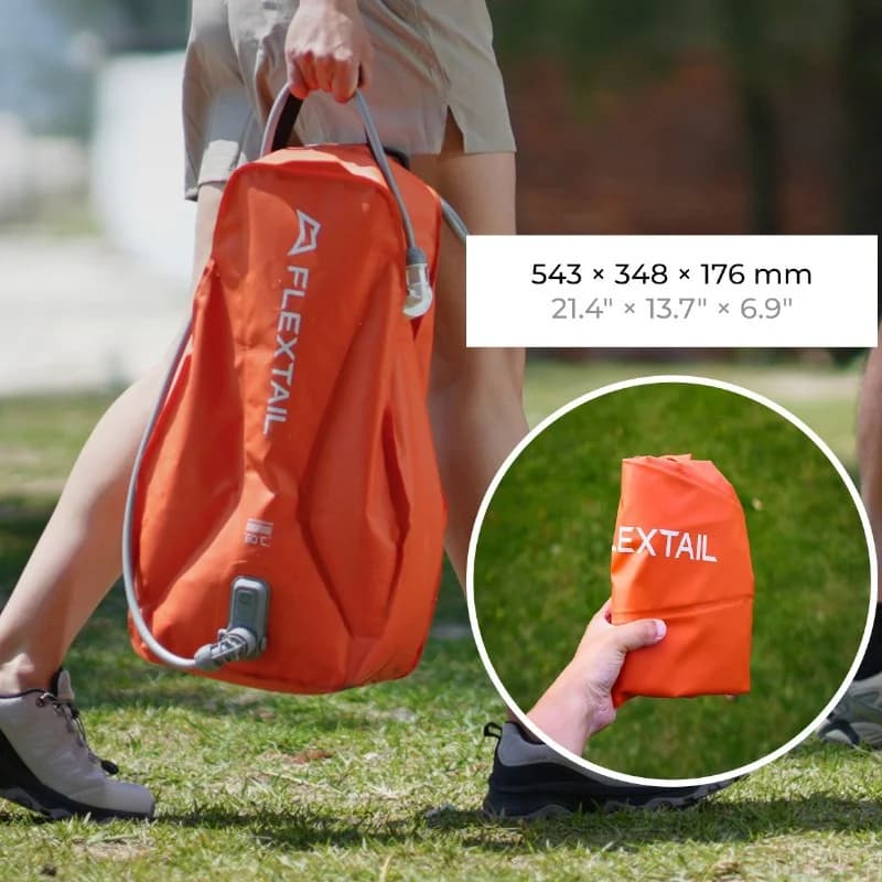 دوش قابل حمل شارژی با کیسه 20 لیتری FLEXTAIL مدل TINYSHOWERBAG — تصویر ۳