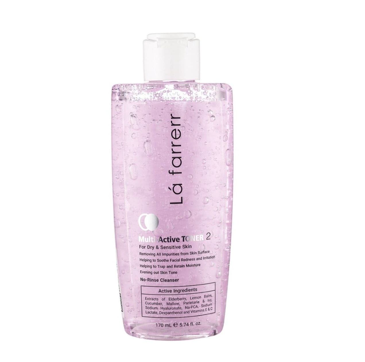 تونر لافارر مدل مولتی اکتیو 2 مناسب پوست خشک و حساس 170ml