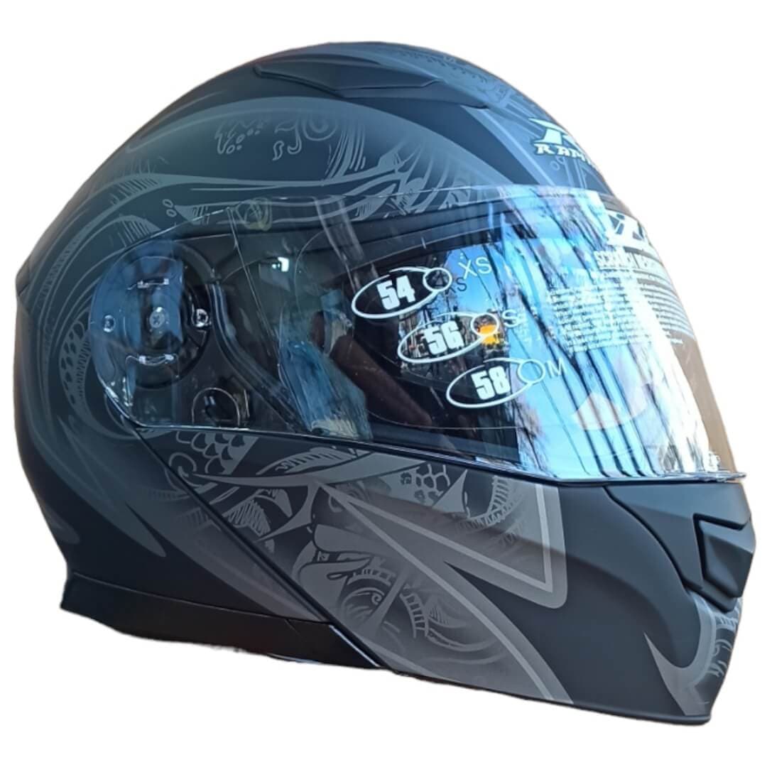 کلاه کاسکت فک متحرک راپیدو BLACK SLV 950 — تصویر ۳