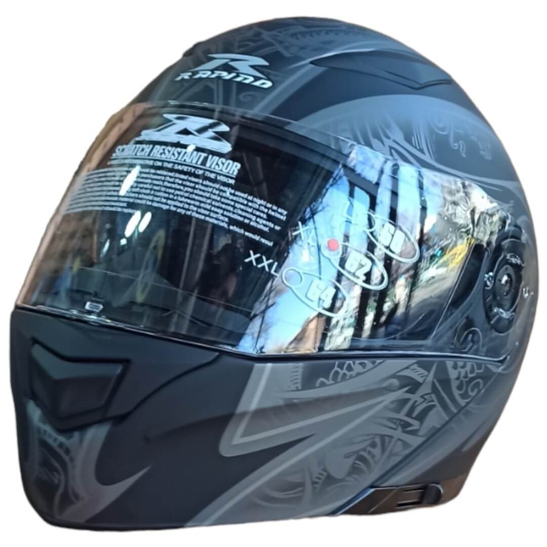 کلاه کاسکت فک متحرک راپیدو BLACK SLV 950 — تصویر ۲