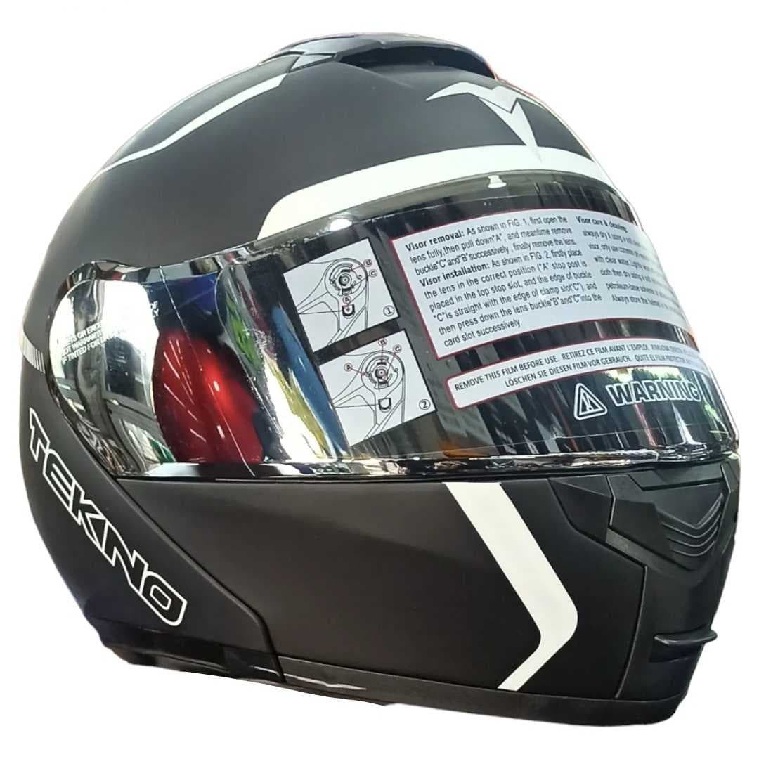 کلاه کاسکت بلوتوث دار فک متحرک تکنو BW TEKNO Z — تصویر ۲
