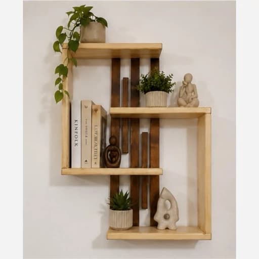 شلف دیواری دورنگ چوب روس مدل cd مبلمان اورلین مدل 965363
