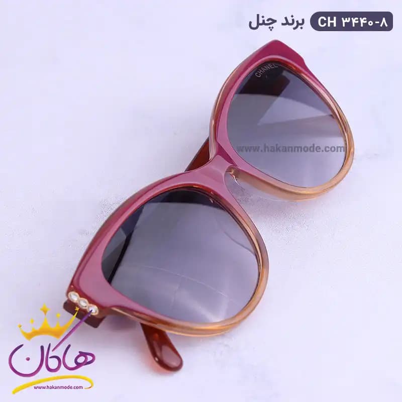 عینک آفتابی چنل زنانه طرح گربه ای ch3440 — تصویر ۳