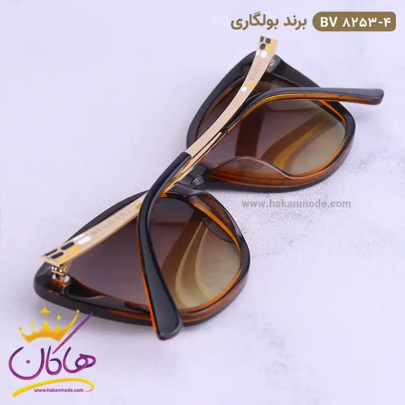عینک آفتابی بولگاری زنانه گربه ای قهوه ای BV8253/4 — تصویر ۸