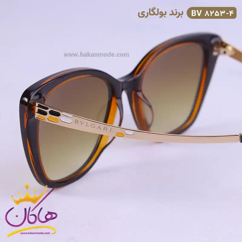 عینک آفتابی بولگاری زنانه گربه ای قهوه ای BV8253/4 — تصویر ۶