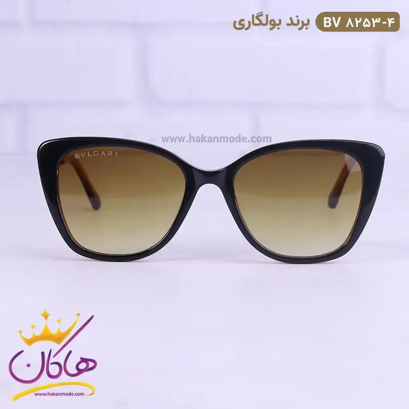عینک آفتابی بولگاری زنانه گربه ای قهوه ای BV8253/4