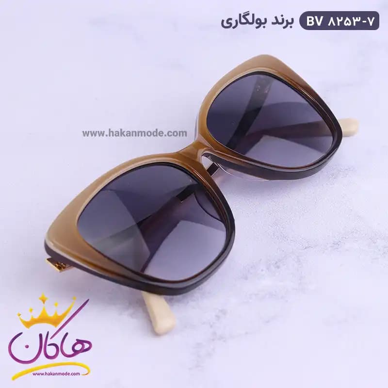 عینک آفتابی بولگاری زنانه گربه ای دودی BV8253/7 — تصویر ۸