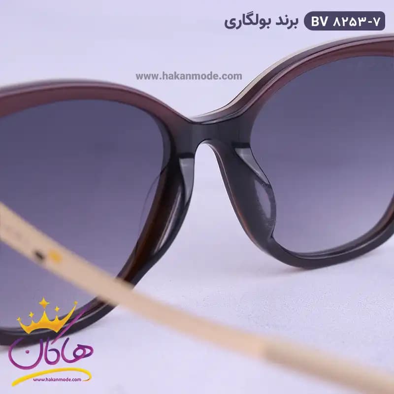 عینک آفتابی بولگاری زنانه گربه ای دودی BV8253/7 — تصویر ۴