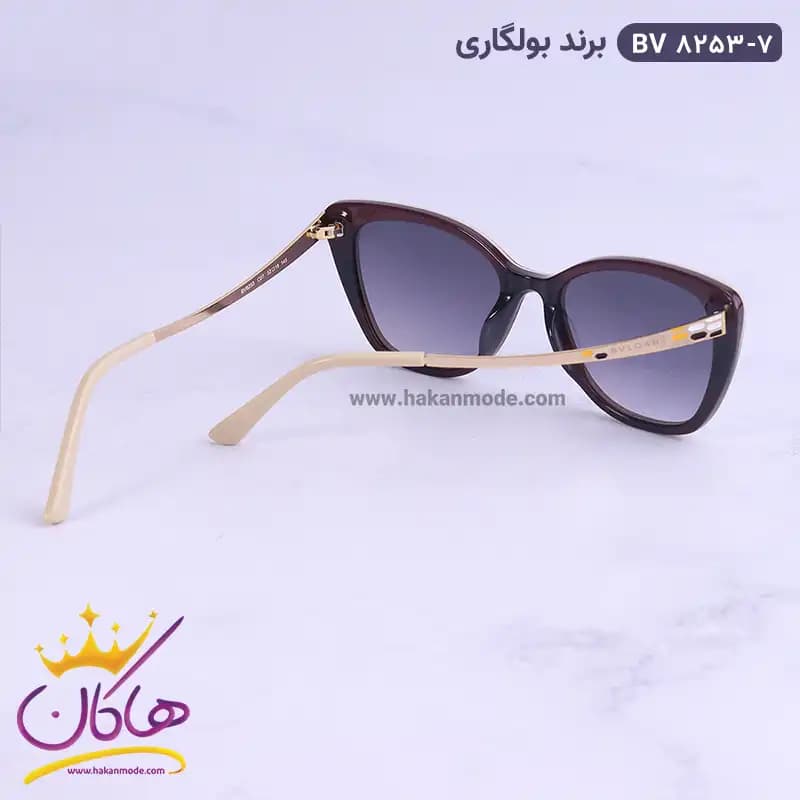 عینک آفتابی بولگاری زنانه گربه ای دودی BV8253/7 — تصویر ۶