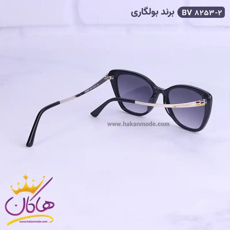 عینک آفتابی بولگاری زنانه گربه ای مشکی BV8253/2 — تصویر ۷
