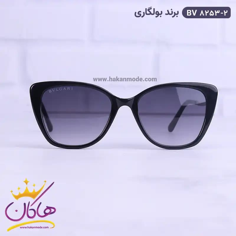 عینک آفتابی بولگاری زنانه گربه ای مشکی BV8253/2