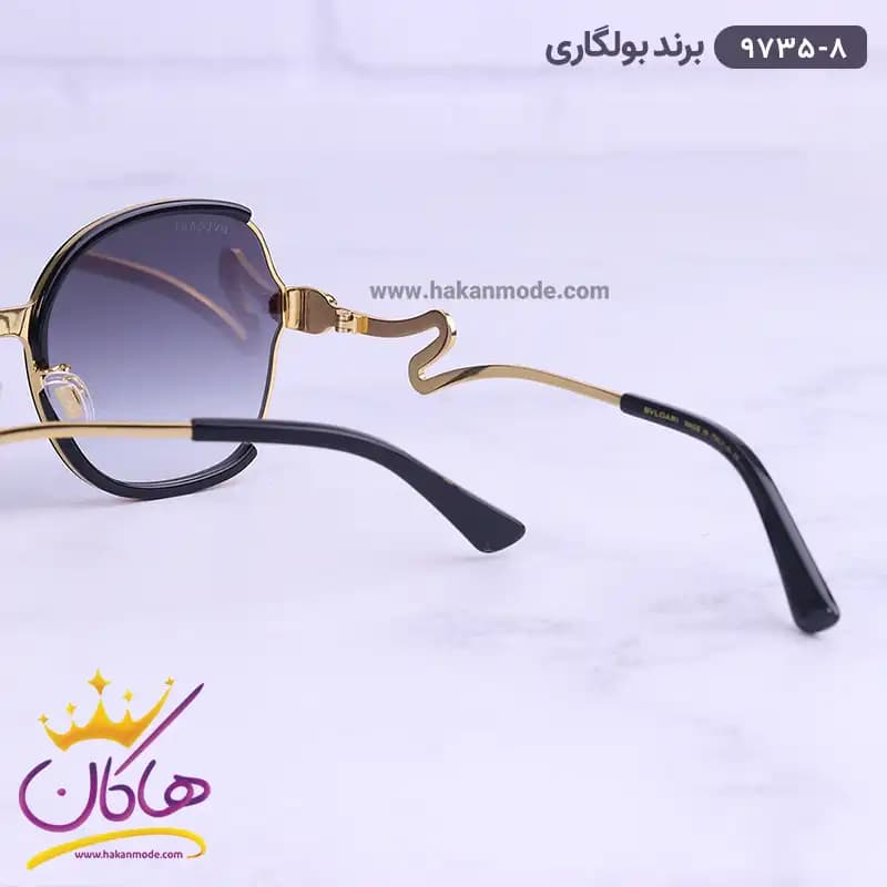 عینک آفتابی بولگاری زنانه گرد مشکی 9735/8 — تصویر ۶