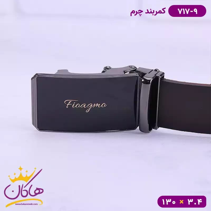 کمربند چرم مردانه قهوه‌ ای کد 717/9 — تصویر ۶