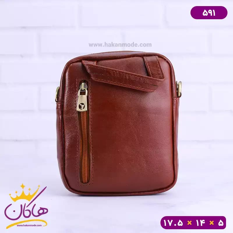 کیف دوشی چرم چرمسال کد 591 — تصویر ۸