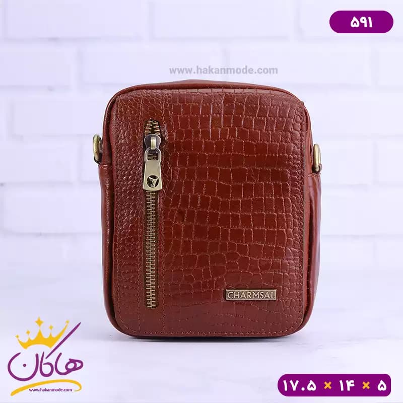 کیف دوشی چرم چرمسال کد 591 — تصویر ۵