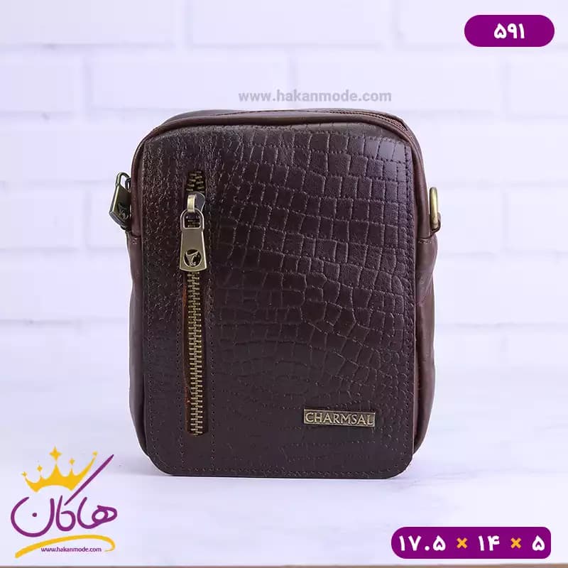 کیف دوشی چرم چرمسال کد 591 — تصویر ۴