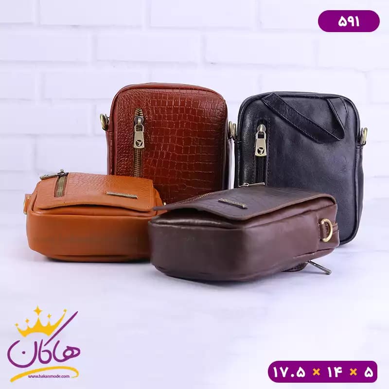 کیف دوشی چرم چرمسال کد 591 — تصویر ۲