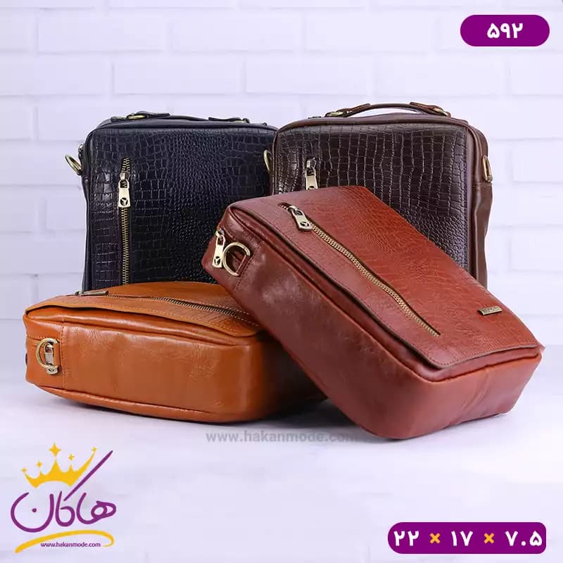 کیف دوشی چرم چرمسال کد 592 — تصویر ۲