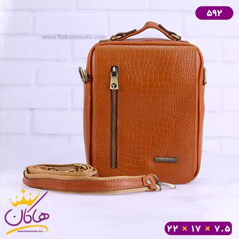 کیف دوشی چرم چرمسال کد 592