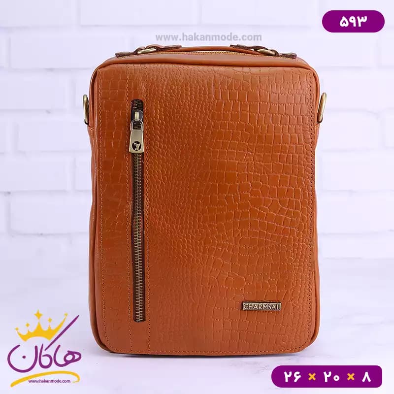 کیف دوشی چرم چرمسال کد 593 — تصویر ۲