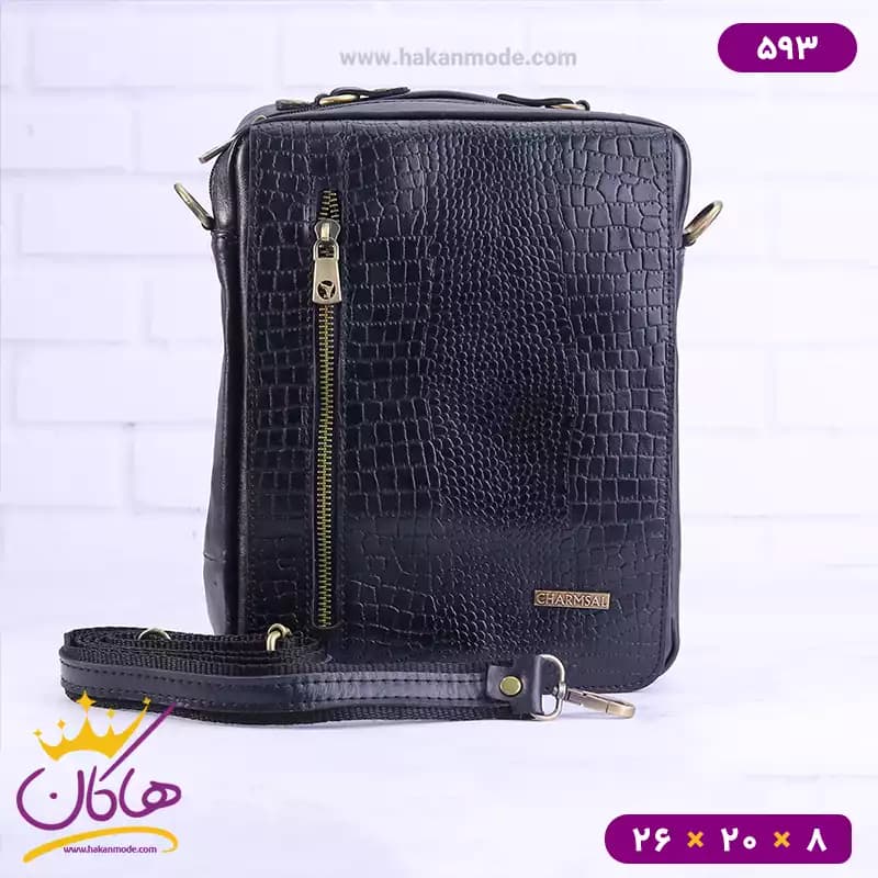 کیف دوشی چرم چرمسال کد 593